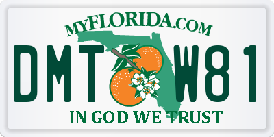 FL license plate DMTW81