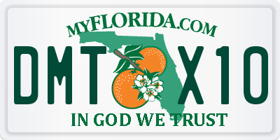 FL license plate DMTX10