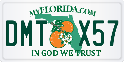 FL license plate DMTX57