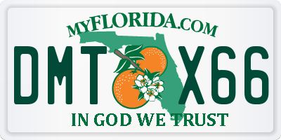 FL license plate DMTX66