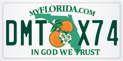 FL license plate DMTX74
