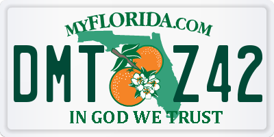 FL license plate DMTZ42