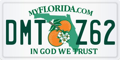 FL license plate DMTZ62