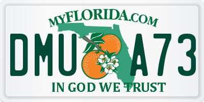 FL license plate DMUA73