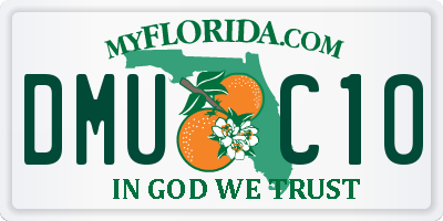 FL license plate DMUC10