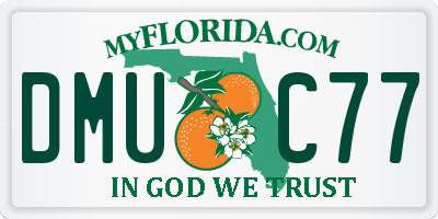 FL license plate DMUC77