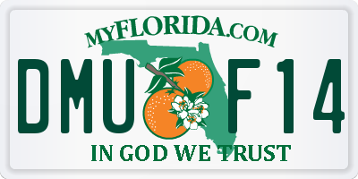 FL license plate DMUF14