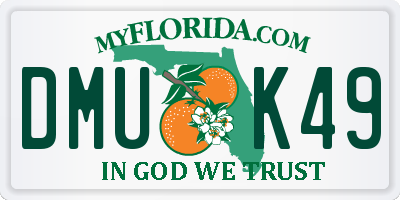 FL license plate DMUK49