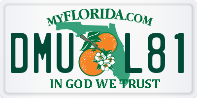 FL license plate DMUL81