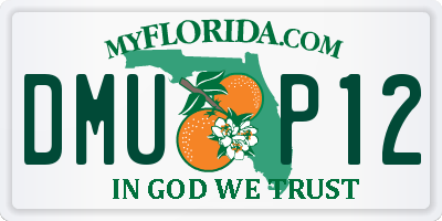 FL license plate DMUP12