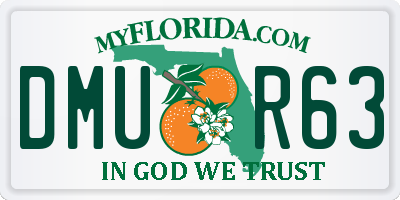 FL license plate DMUR63
