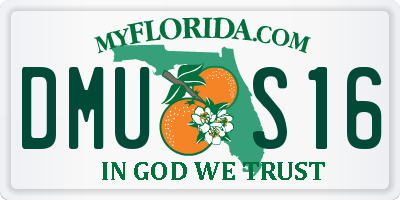 FL license plate DMUS16