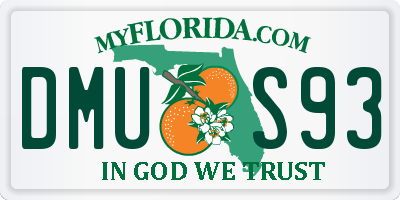 FL license plate DMUS93