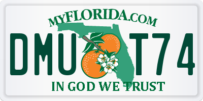 FL license plate DMUT74