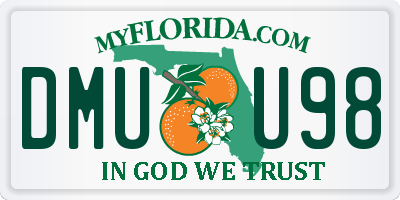 FL license plate DMUU98