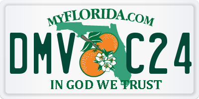 FL license plate DMVC24