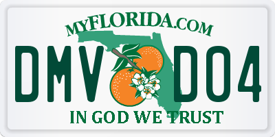 FL license plate DMVD04