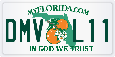 FL license plate DMVL11