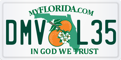 FL license plate DMVL35