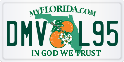 FL license plate DMVL95