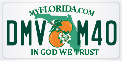 FL license plate DMVM40