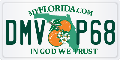 FL license plate DMVP68