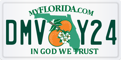 FL license plate DMVY24