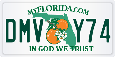 FL license plate DMVY74