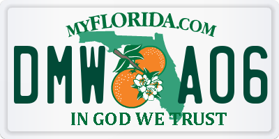 FL license plate DMWA06