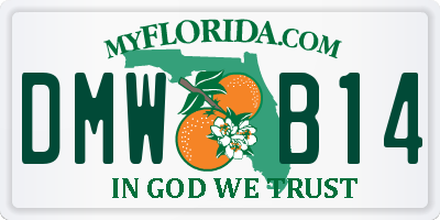 FL license plate DMWB14