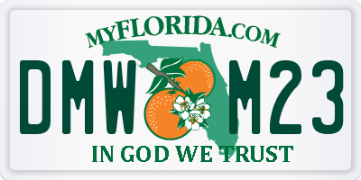 FL license plate DMWM23
