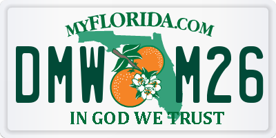 FL license plate DMWM26