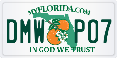 FL license plate DMWP07