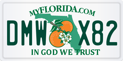 FL license plate DMWX82