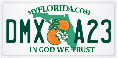 FL license plate DMXA23