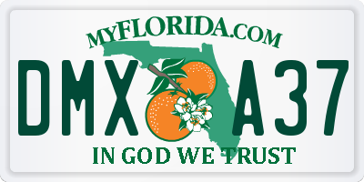 FL license plate DMXA37