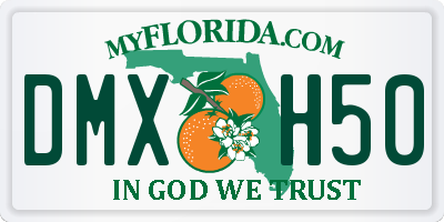 FL license plate DMXH50