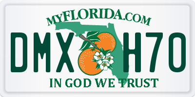 FL license plate DMXH70