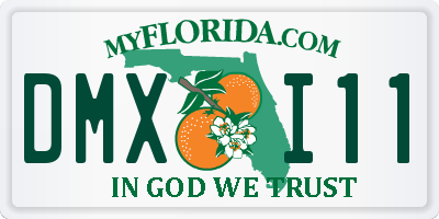 FL license plate DMXI11