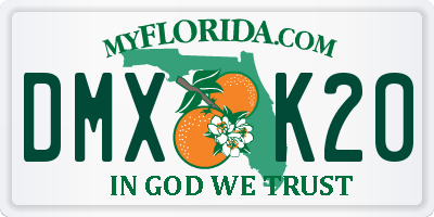 FL license plate DMXK20