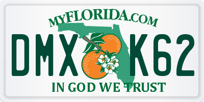 FL license plate DMXK62