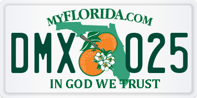 FL license plate DMXO25