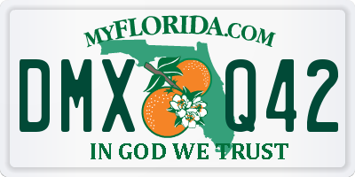 FL license plate DMXQ42