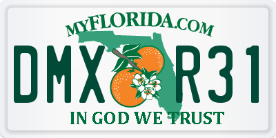 FL license plate DMXR31