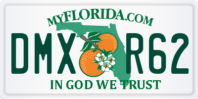 FL license plate DMXR62