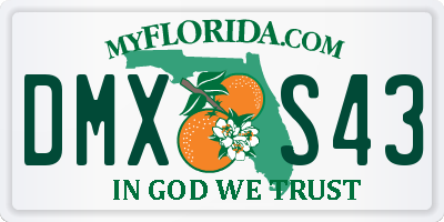 FL license plate DMXS43