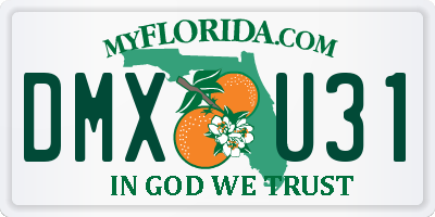 FL license plate DMXU31
