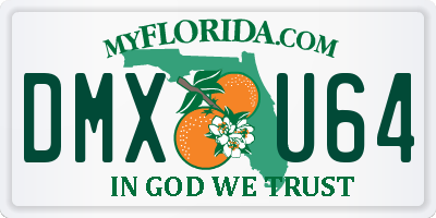 FL license plate DMXU64