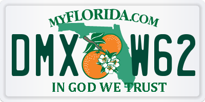 FL license plate DMXW62