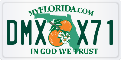 FL license plate DMXX71
